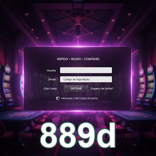 Tela de login da plataforma 889d para jogadores VIP.