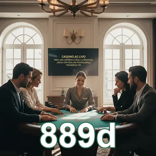 Jogadores interagindo em cassino ao vivo no site 889d.