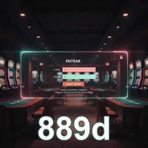 Tela de login do 889d destacando depósitos rápidos.