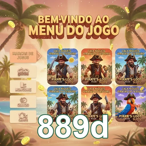 Tela do menu de slots rápidos na 889d com jogos variados.