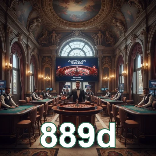 Dealer apresentando jogos de cassino no 889d em ambiente elegante.