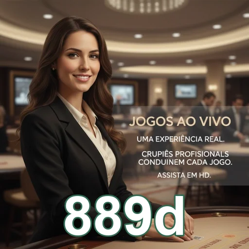 Mulher sorridente em cassino ao vivo na plataforma 889d.