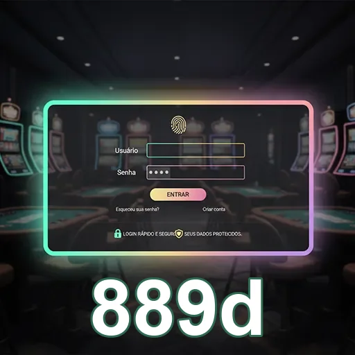 Tela de login da plataforma 889d com opções de segurança.