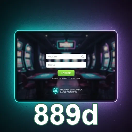 Tela de login do site 889d com segurança no acesso.