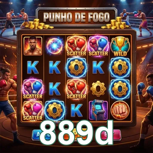 Slot 'Punho de Fogo' na plataforma 889d com icons vibrantes.
