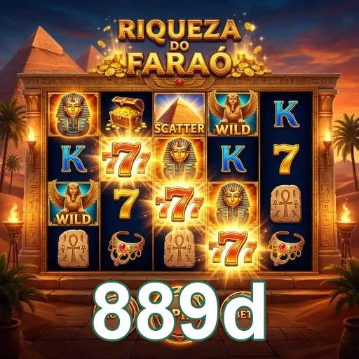 Slot de jogo 'Riqueza do Faraó' da plataforma 889d.