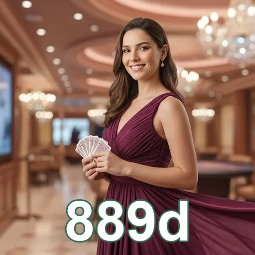 Imagem de uma mulher elegante em ambiente de cassino da 889d.