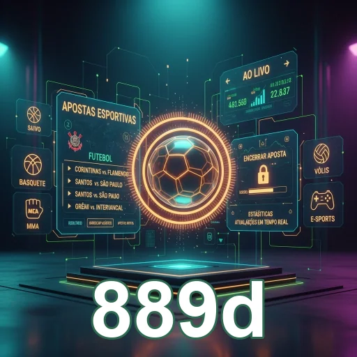Interface do aplicativo 889d para apostas e slots.