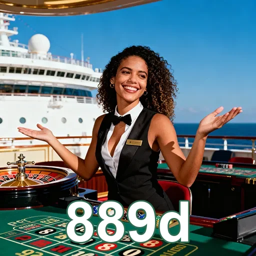 Imagem da croupier apresentando jogos da 889d em cruzeiro.