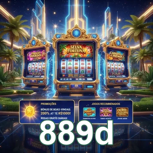 Interface de slots populares na 889d com promoções.